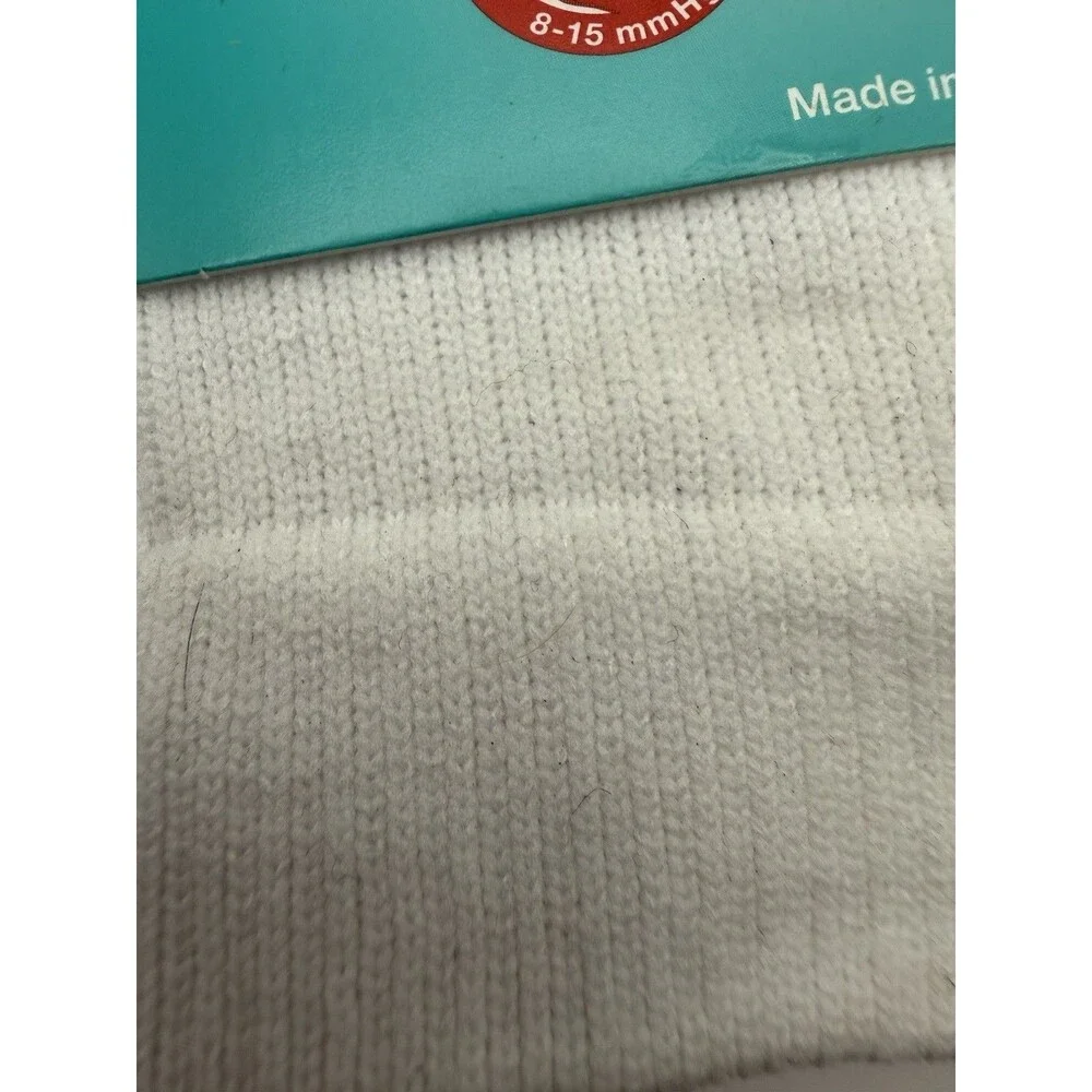 CVS Health Light Compression Socks White L/XL 8-15 mmHg Unisex New